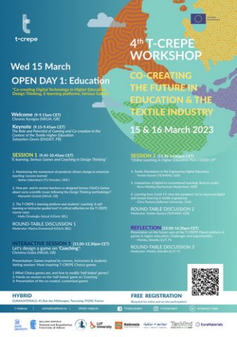 Poster for Open Day 1 of T-CREPE 4th WORKSHOP 