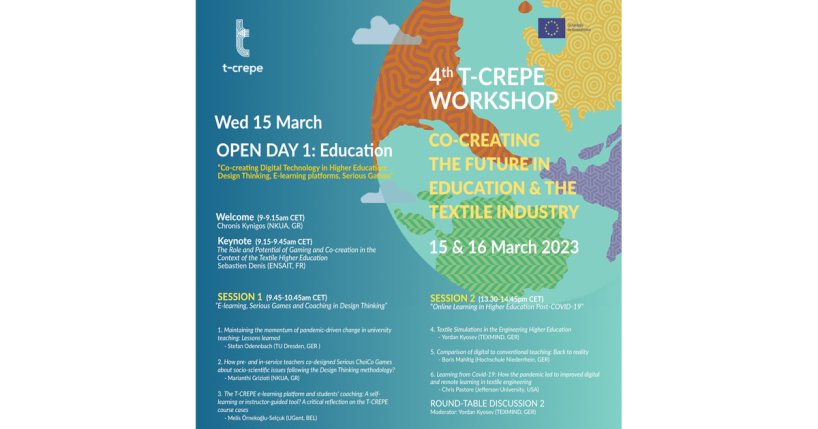Poster for Open Day 1 of T-CREPE 4th WORKSHOP 